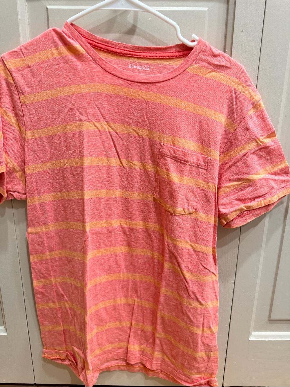 Bonobos Coral Heather Pocket T-Shirt
